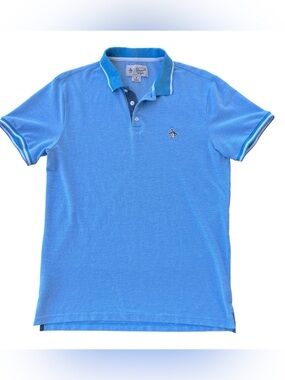 Original Penguin Birdseye Tipped Cotton Pique Heritage Slim Fit Mens M